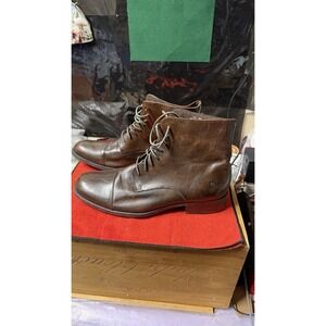 Born BØRN Brown Leather Lace-Up Ankle Boots Men's US 10.5 EU 44.5